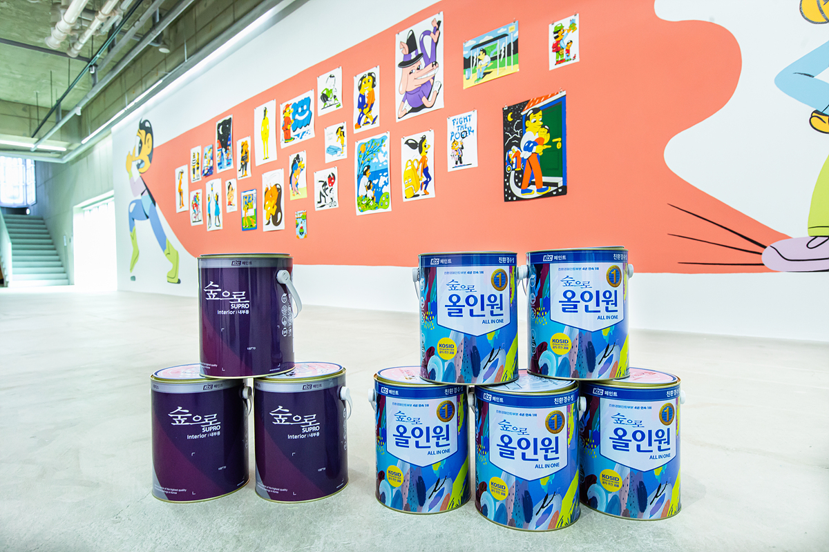 다양한 벽화와 전시, 안전을 위한 CUD에 적용된 KCC 페인트