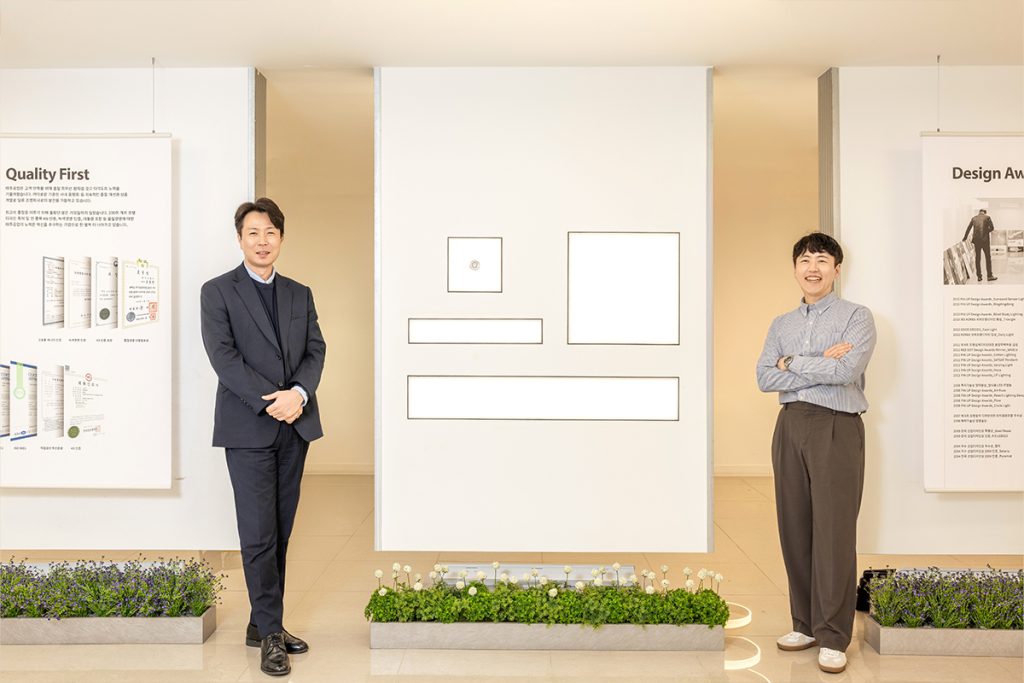 공간을 밝게 비추어 빛나게 하는 조명처럼 협력으로 서로를 빛내고 있는 태주공업㈜ 배재수 팀장과 KCC건설 손영민 대리