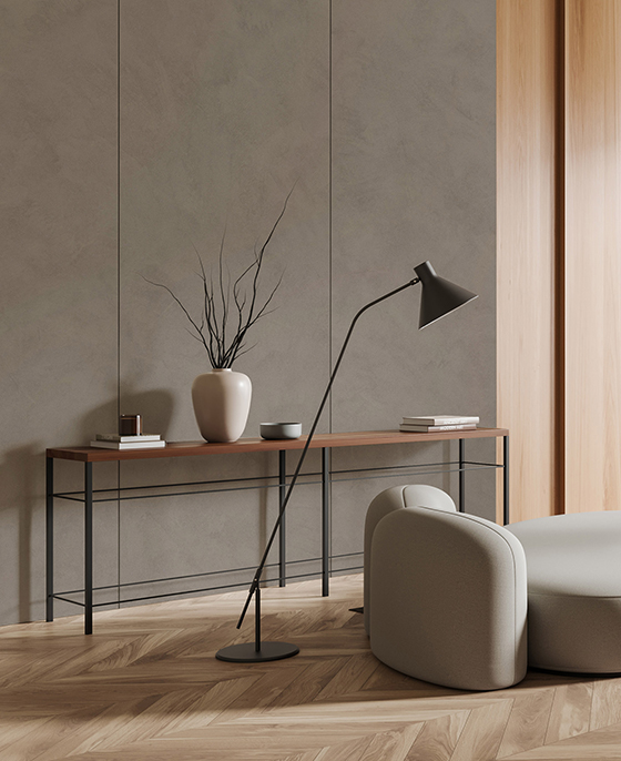 이모션그레이KM006, 브리즈그레이KM048, 럭셔리우드LW003 / 비센티 인테리어필름의 신제품인 이모션 그레이, 브리즈 그레이, 럭셔리 우드를 적용한 인테리어