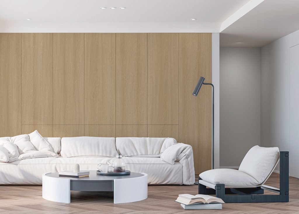 벽면에 시공된 홈씨씨 비센티 인테리어필름 이모션 사하라, 아트월에 시공된 홈씨씨 비센티 인테리어필름 럭셔리우드