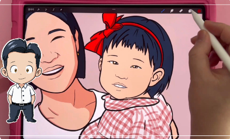 Read more about the article [상도리의 화실] #11 성지현 과장 모녀사진