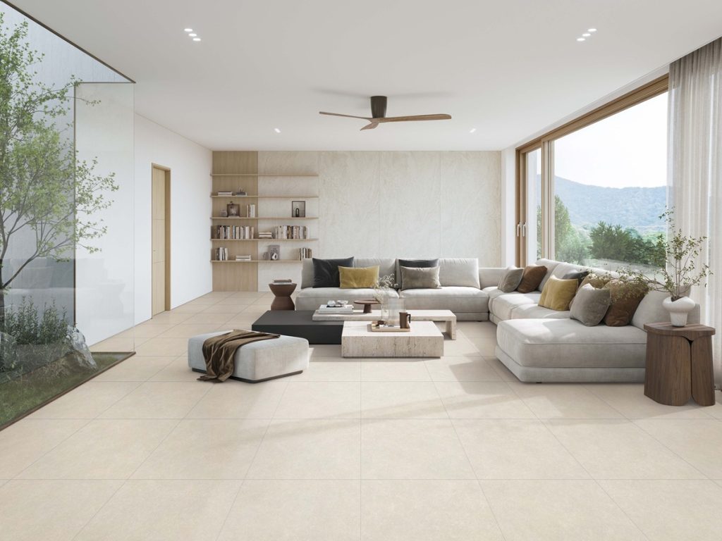 KCC글라스 홈씨씨의 강마루 신제품 '숲 강마루 스톤 스퀘어(SQUARE) 소노마크림